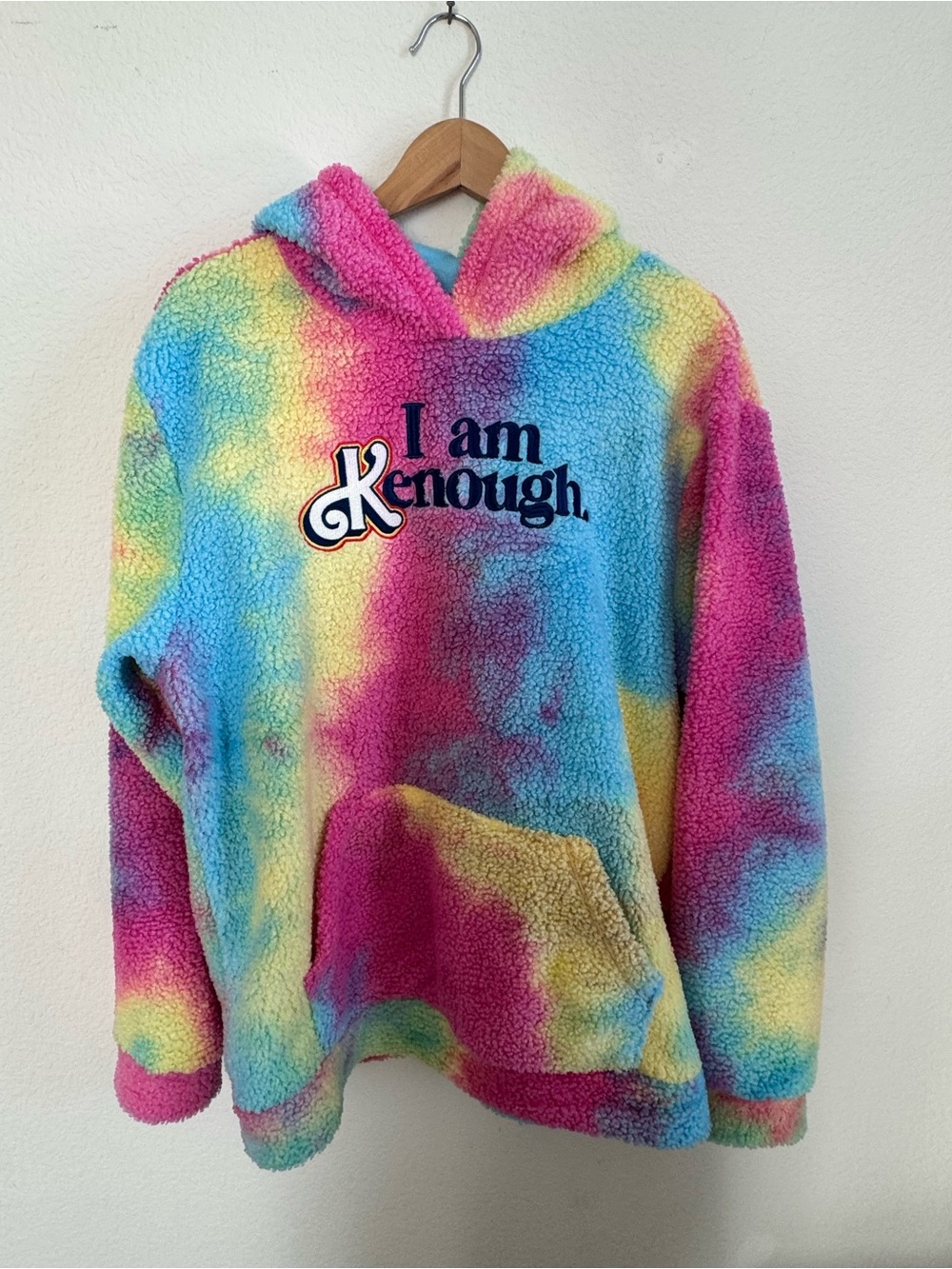 Barbie Official Multicolor Rainbow Tie-Dye Sherpa Hoodie
